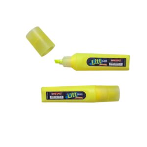 RESALTADOR UTIL UNO CHATO CUERPO TRANSP AMARILLO X12U