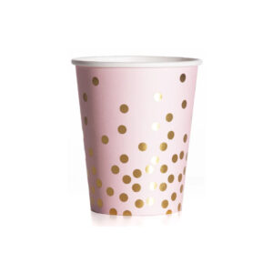 VASOS C/LUNARES ROSA CADENACI X10U