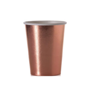 VASOS CROMADO LISO ROSA GOLD CADENACI X10U