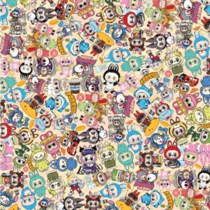 PAPEL AFICHE OBRA FANTASIA 70X100CM MANCHITAS LABUBU X10U