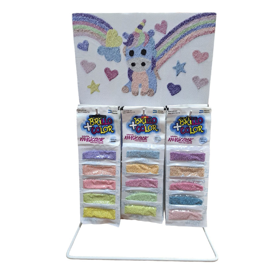 EXHIBIDOR BRILLANTINA MAGICOLOR SURTIDA PASTEL X30U