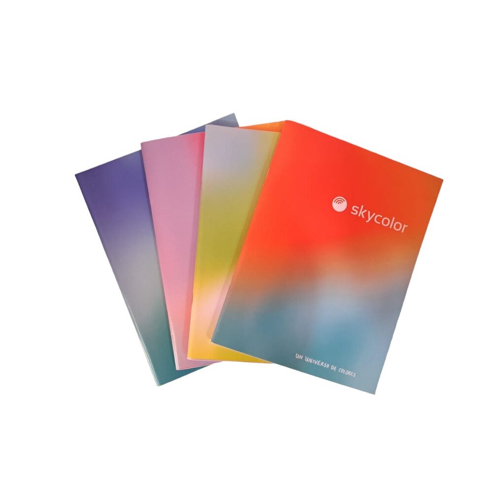 CUADERNO FLEX N1 16X21 48HJS RAYAS SKYCOLOR X10U