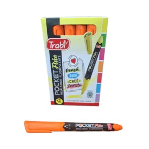 RESALTADOR TRABI POCKET FLUO NARANJA C/U