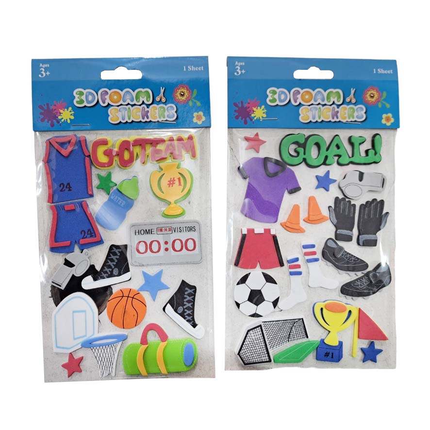 STICKER GOMA EVA 3D FUTBOL C/U /50459