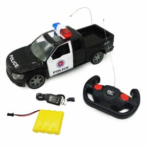 CAMIONETA POLICIA RADIO CONTROL RECARGABLE USB 39X17X15CM