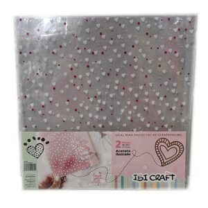 ACETATO FANTASIA IBICO 30X30CM CORAZONES X2U /600876