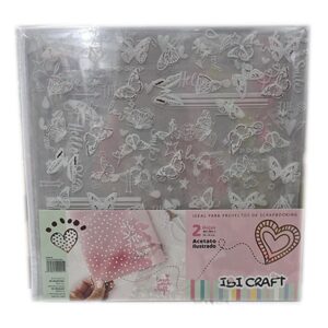 ACETATO FANTASIA IBICO 30X30CM MARIPOSAS X2U /600878