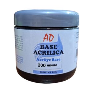 BASE ACRILICA AD 200CC NEGRO C/U