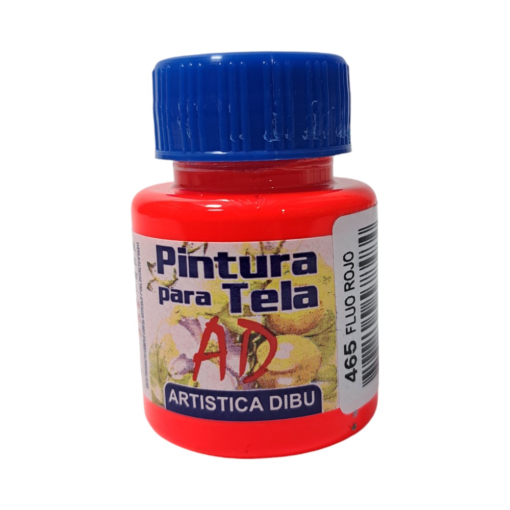 PINTURA P/TELA AD 40CC FLUO ROJO C/U