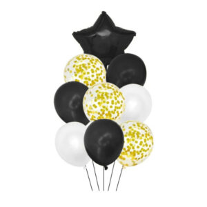 SET GLOBOS ESTRELLA NEGRO CADENACI DISPLAY X9U