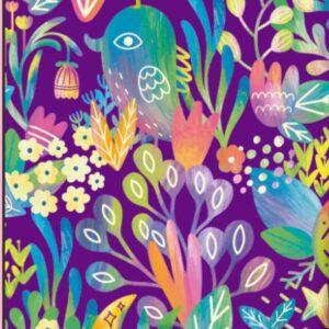 PAPEL AFICHE OBRA FANTASIA 70X100CM MAG FLORES FONDO VIOLETA 5064 X10U