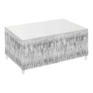 DECORACION DE MESA LLUVIA PLATEADA 240x75 cm