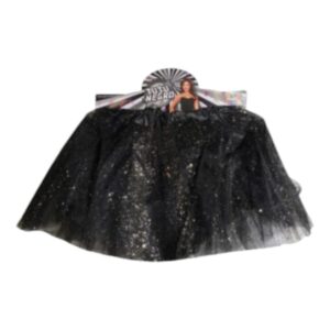 TUTU NEGRO GLITTER 30 CM - TALLE ADULTOS