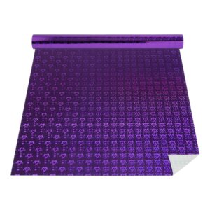 ROLLO ADHESIVO LAMA 45CM X10MT HOLOGRAFICO VIOLETA CORAZON C/U