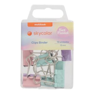 BROCHE BINDER 19MM PASTEL SKYCOLOR X10U (CB1910P)