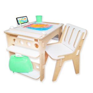 MESA DIDACTICA C/SILLA VALIJA Y VASO VERDE C/U