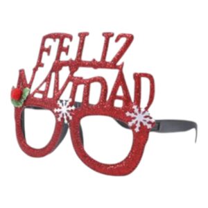 LENTES GLITTER FELIZ NAVIDAD