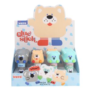 GLUE STICK CHEESE CUKE ANIMALS WE4111 C/U