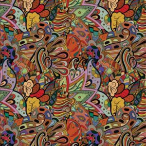 PAPEL P/FORRAR FANTASIA MANDALA MARRON X5U
