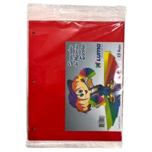 SEPARADOR N3 LUMA CARTULINA ROJO X25HJS C/U
