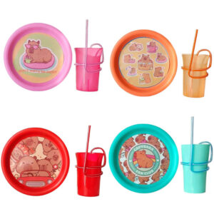 SET PLATO + VASO CAPYBARA CARPINCHO C/U
