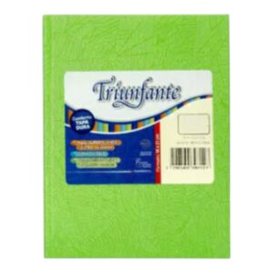 CUADERNO N3 19X23 RAYAS ARANA VERDE MANZANA 50HJS RAYAS 90GR TRIUNFANTE X10U