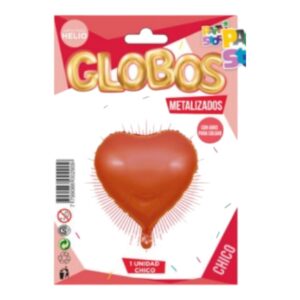 GLOBO METAL CORAZON ROJO 45CM C/U