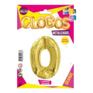 GLOBO METAL GRANDE N0 ORO PARTY C/U