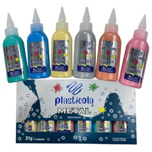 ADHESIVO VINILICO COLOR METAL SURTIDO PLASTICOLA X6U
