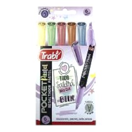 RESALTADOR TRABI POCKET PASTEL SURTIDO X6U C/U