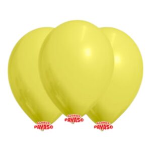 GLOBBY 12" LISO DECORADOR AMARILLO OSCURO x 25 unidades