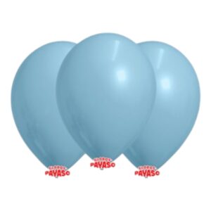 GLOBBY 12" LISO DECORADOR CELESTE CIELO x 25 unidades
