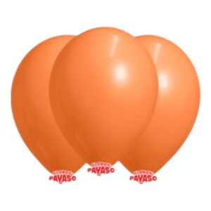 GLOBBY 12" LISO DECORADOR NARANJA x 25 unidades