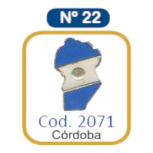 PIN METAL ARGENTINA N22 CORDOBA C/U