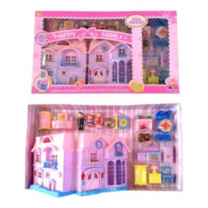 CASITA MEDIANA C/LUZ. SONIDO, MUEBLES Y MUNECOS C/U