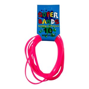 BANDA ELASTICA SUPER BANDS N65X5MM X10 UN ROSA FLUO
