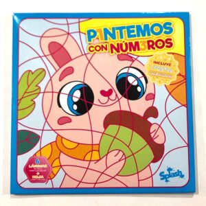LAMINAS COLOREA POR NUMEROS X6U 23X23CM CALCAR+POSTAL SPLASH C/U /11001