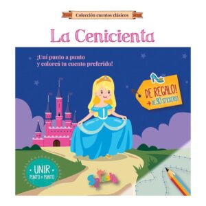 LIBRO CENICIENTA PUNTO A PUNTO 21X27CM 24PAG SPLASH C/U /8004