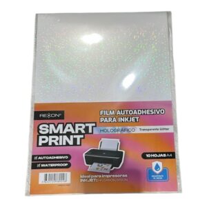 FILM ADHES INKJET TRANSPARENTE HOLOGRAFICO GLITTER A4 X10U /16539