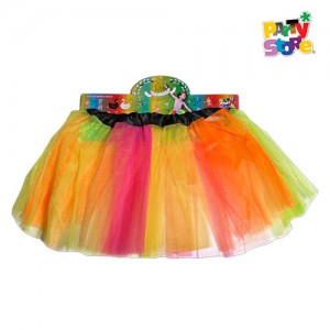 TUTU NEON MULTICOLOR PRIMA BALLERINA NINOS 25CM C/U