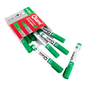 MARCADOR PERMANENTE BISEL VERDE OLAMI MP550 X12U
