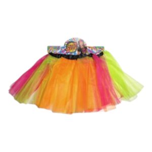 TUTU FLUO MULTICOLOR 30 CM TALLE ADULTOS