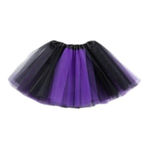 TUTU *BRUJITA *BICOLOR VIOLETA NEGRO 25cm NINOS