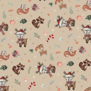 PAPEL AFICHE FANTASIA MURESCO ANIMALITOS NAVIDENOS X10U