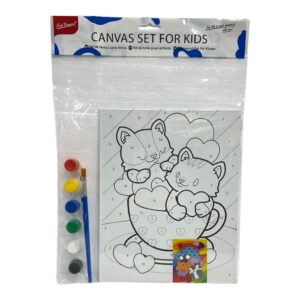 LIENZO C/ACUARELAS GATITO C/U