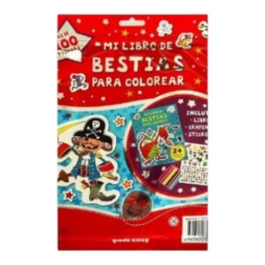 LIBRO MI LIBRO DE BESTIAS PARA COLOREAR 20X28CM 24PAG C/CRAYONES RUY C/U