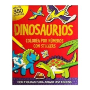 LIBRO COLOREA POR NUMEROS DINOSAURIOS 21X26CM 16PAG RUY C/U