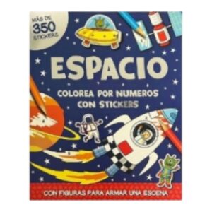 LIBRO COLOREA POR NUMEROS ESPACIO 21X26CM 16PAG RUY C/U