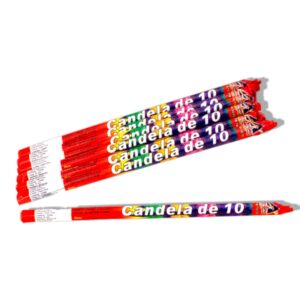 CANDELA 10 TIROS PERLAS DE COL SURTIDOS PUNTO AUSTRAL X12U