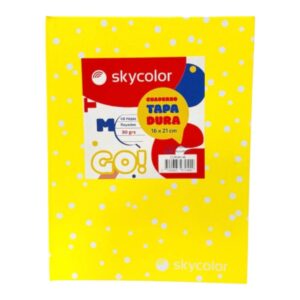 CUADERNO N1 16X21 LUNAR AMARILLO 48HJS RAYAS 90GR SKYCOLOR X5U